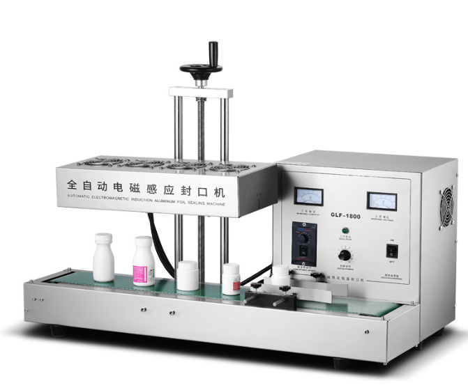 Máquina automática de selagem de folha de alumínio com selador de indução