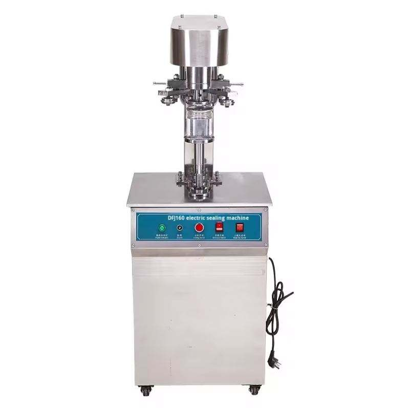 Máquina seladora de lata elétrica vertical semiautomática