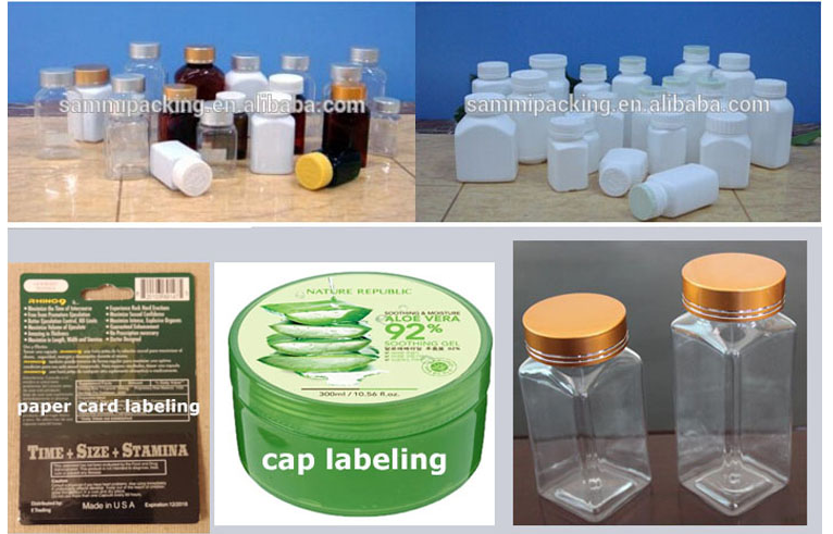 Automatic table top flat surface bottle labeling machine