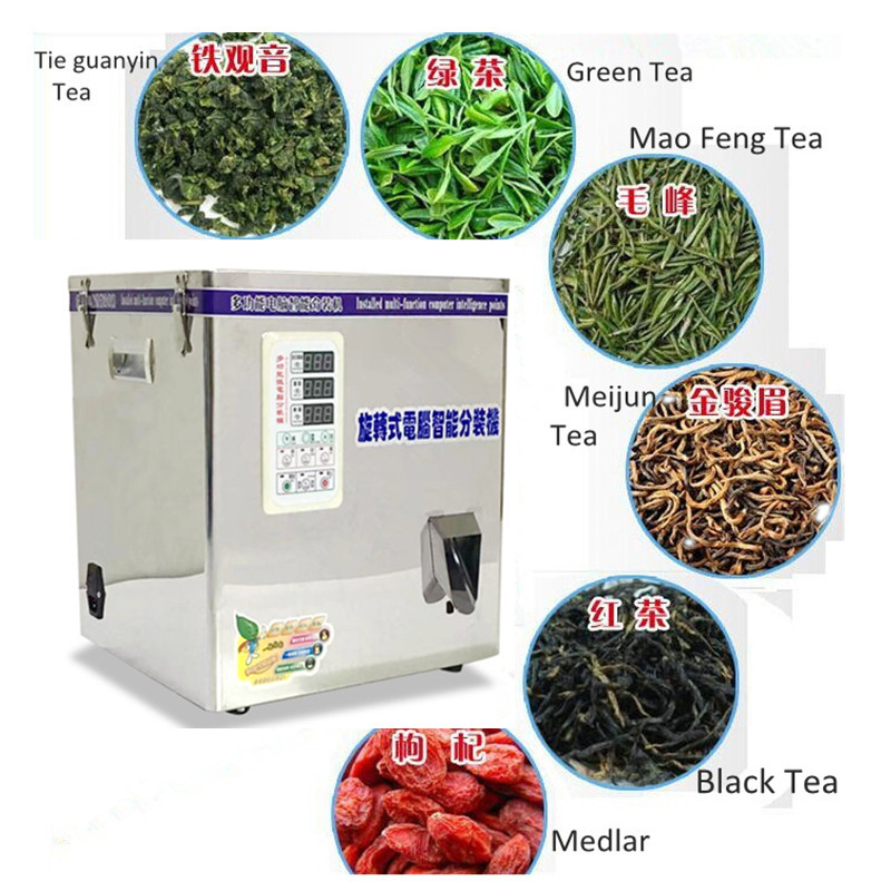 Multi function rotary weighing machine for tea grain seed bean with Spiral Filling