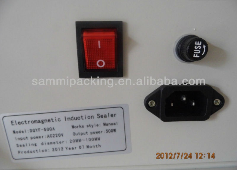 Manual Cosmetic Bottle induction cap sealer aluminium foil sealing machine