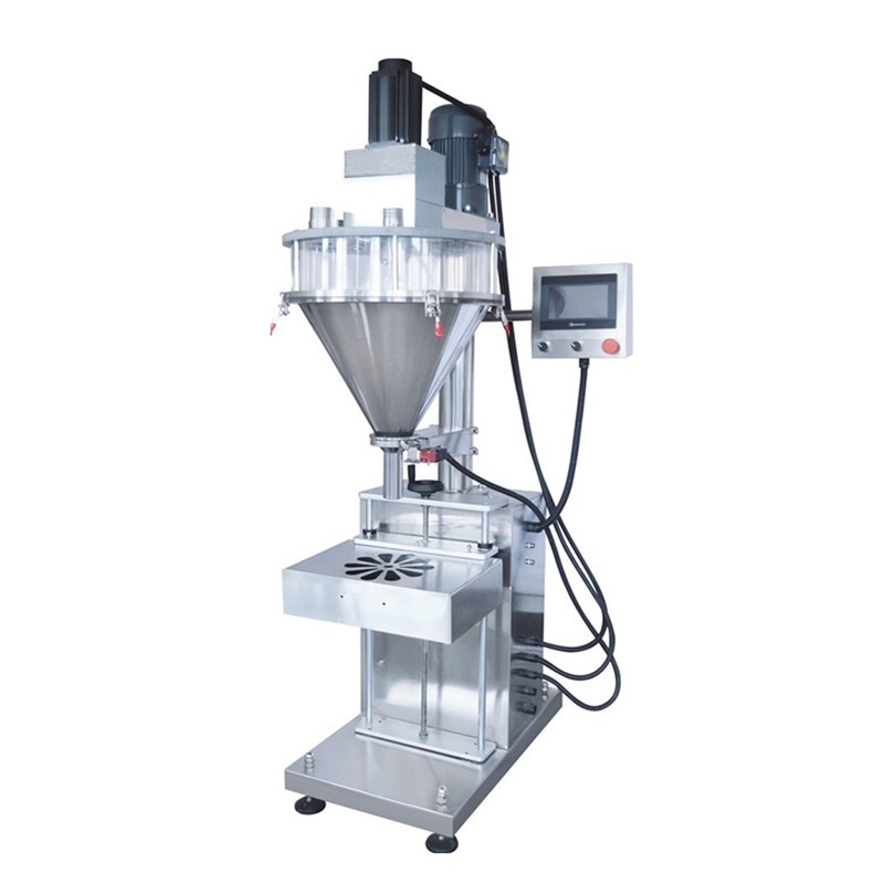 Máquina de enchimento de pó semiautomática com tela de toque